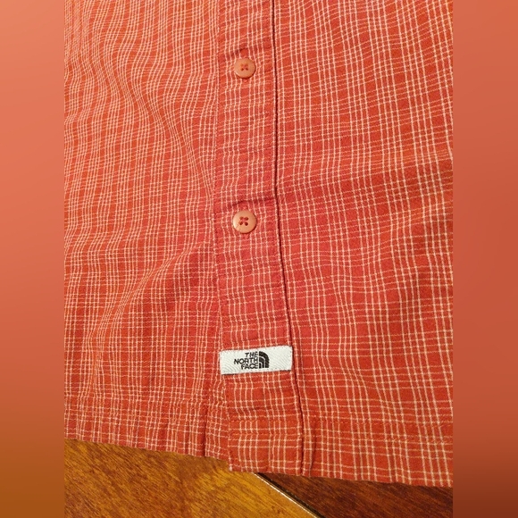 North Face Gorpcore Cotton Plaid Light Short Sleeve Button Up Shirt - L/XL - Picture 11 of 16